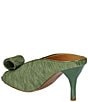 Color:Green Pleated - Image 3 - Kavalya Pleated Fabric Peep Toe Dress Slides