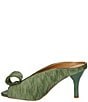 Color:Green Pleated - Image 4 - Kavalya Pleated Fabric Peep Toe Dress Slides