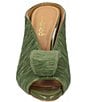Color:Green Pleated - Image 5 - Kavalya Pleated Fabric Peep Toe Dress Slides