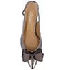 Color:Dark Taupe Patent/Grosgrain - Image 6 - Kimma Metallic Patent Bow Slingback Pumps