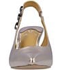J. Renee Krissa Metallic Leather Chain Link Hardware Slingback Dress Pumps - Image 5