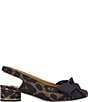 J. Renee Lazule Leopard Print Slingback Block Heel Bow Pumps - Image 2