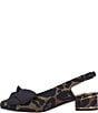 J. Renee Lazule Leopard Print Slingback Block Heel Bow Pumps - Image 4