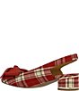 J. Renee Lazule Tartan Plaid Slingback Block Heel Bow Pumps - Image 3