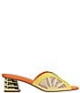 Color:Lime/Yellow/Orange - Image 2 - Lemon8 Satin Rhinestone Slide Sandals