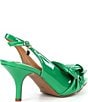Color:Green Patent - Image 2 - Lenore Patent Slingback Bow Pumps