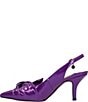Color:Purple Patent - Image 4 - Lenore Patent Slingback Bow Pumps