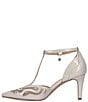 Color:Taupe Patent - Image 4 - Lisha Patent And Mesh T-Strap Pumps