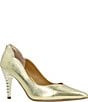 J. Renee Lunessa Metallic Leather Pointed Toe Pumps - Image 1