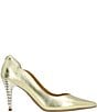 J. Renee Lunessa Metallic Leather Pointed Toe Pumps - Image 2