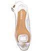 Color:Clear/Silver - Image 6 - Madeleina Clear Vinyl Bling Buckle Peep Toe Dress Sandals