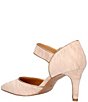Color:Beige Pleated - Image 3 - Manasi Pleated Fabric Embellished Buckle d'Orsay Mary Jane Pumps