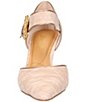 Color:Beige Pleated - Image 5 - Manasi Pleated Fabric Embellished Buckle d'Orsay Mary Jane Pumps