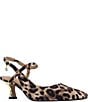 Color:Brown/Black Animal - Image 1 - Maretta Leopard Print Kitten Heel Sling Pumps