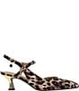 Color:Brown/Black Animal - Image 2 - Maretta Leopard Print Kitten Heel Sling Pumps