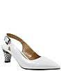 Color:White - Image 1 - Mayetta Slingback Pearlized Patent Pumps