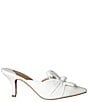 Color:White Patent - Image 2 - Mianna Wrap Bow Patent Faille Dress Mules