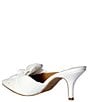 Color:White Patent - Image 3 - Mianna Wrap Bow Patent Faille Dress Mules