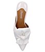 Color:White Patent - Image 5 - Mianna Wrap Bow Patent Faille Dress Mules