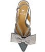 J. Renee Morigen Glitter Dotted Mesh Bow Slingback Pumps - Image 6
