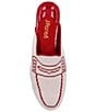 Color:Natural/Red Knit - Image 6 - Netra Knit Loafer Mules