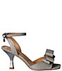 Color:Pewter Dance Glitter - Image 2 - Nishia Glitter Fabric Bow Ankle Strap Dress Sandals
