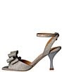 Color:Pewter Dance Glitter - Image 4 - Nishia Glitter Fabric Bow Ankle Strap Dress Sandals