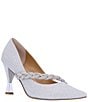 Color:Silver Dance Glitter - Image 1 - Nyomee Glitter Fabric Embellished Braid Dress Pumps