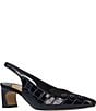 J. Renee Palora Croco Embossed 3-Button Slingback Pumps - Image 1