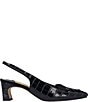 J. Renee Palora Croco Embossed 3-Button Slingback Pumps - Image 2