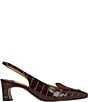 J. Renee Palora Croco Embossed 3-Button Slingback Pumps - Image 3
