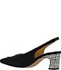 J. Renee Palora Houndstooth Plaid 3-Button Slingback Pumps - Image 3