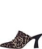 Color:Brown/Black Animal - Image 4 - Parisa Leopard Print Rhinestone Mesh Dress Mules