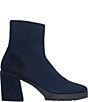 J. Renee Poreli Stretch Knit Sock-Fit Block Heel Lugged Platform Booties - Image 3