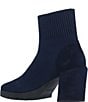 J. Renee Poreli Stretch Knit Sock-Fit Block Heel Lugged Platform Booties - Image 6