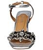 Color:Clear/Silver - Image 5 - Raelyn Jeweled Clear Ankle Strap Metallic Dress Sandals