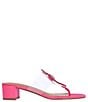 Color:Pink - Image 2 - Bonair Rhinestone Flamingo Vinyl Thong Sandals