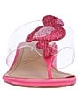 Color:Pink - Image 5 - Bonair Rhinestone Flamingo Vinyl Thong Sandals