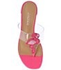 Color:Pink - Image 6 - Bonair Rhinestone Flamingo Vinyl Thong Sandals