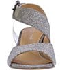 Color:Pewter Dance Glitter - Image 4 - Safira Glitter Fabric Asymmetrical Dress Sandals