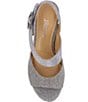 Color:Pewter Dance Glitter - Image 5 - Safira Glitter Fabric Asymmetrical Dress Sandals
