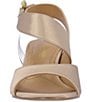 Color:Beige Satin - Image 5 - Safira Satin Asymmetrical Dress Sandals