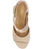 Color:Beige Satin - Image 6 - Safira Satin Asymmetrical Dress Sandals