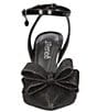 Color:Black Glitter - Image 5 - Shanaya Glitter Fabric Bow Ankle Strap Pumps