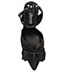 Color:Black Glitter - Image 6 - Shanaya Glitter Fabric Bow Ankle Strap Pumps