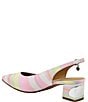 Color:Pastel Striped - Image 3 - Shayanne Rainbow Textured Fabric Slingback Pumps