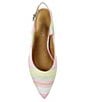 Color:Pastel Striped - Image 6 - Shayanne Rainbow Textured Fabric Slingback Pumps