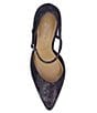 Color:Black/Pewter - Image 6 - Siona Glitter Fabric Mesh Ankle Strap Pumps