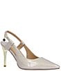 Color:Taupe - Image 1 - Sirmati Patent Slingback Pumps