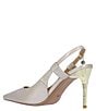 Color:Taupe - Image 3 - Sirmati Patent Slingback Pumps